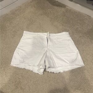 Kut from the Kloth White Denim Shorts